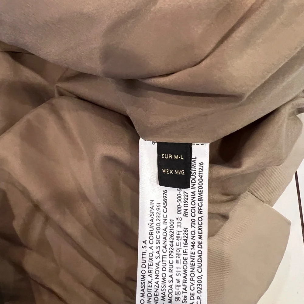 Massimo Dutti Taupe Sleeveless Zip-Front Vest - Picture 3 of 6